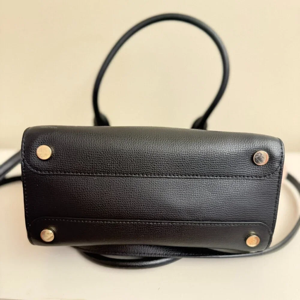 Kate Spade New York Sydney Satchel Crossbody Black Pink Gold Medium Tote